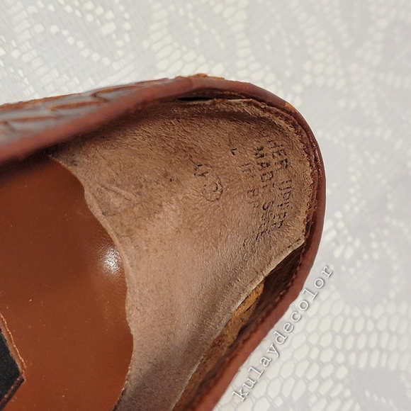 Vintage Pappagallo Woven Leather Tassel Classic Flats Brown Slipon Loafers 9.5 - Picture 16 of 16